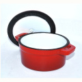 Red Enamel Cast Iron Mini Casserole